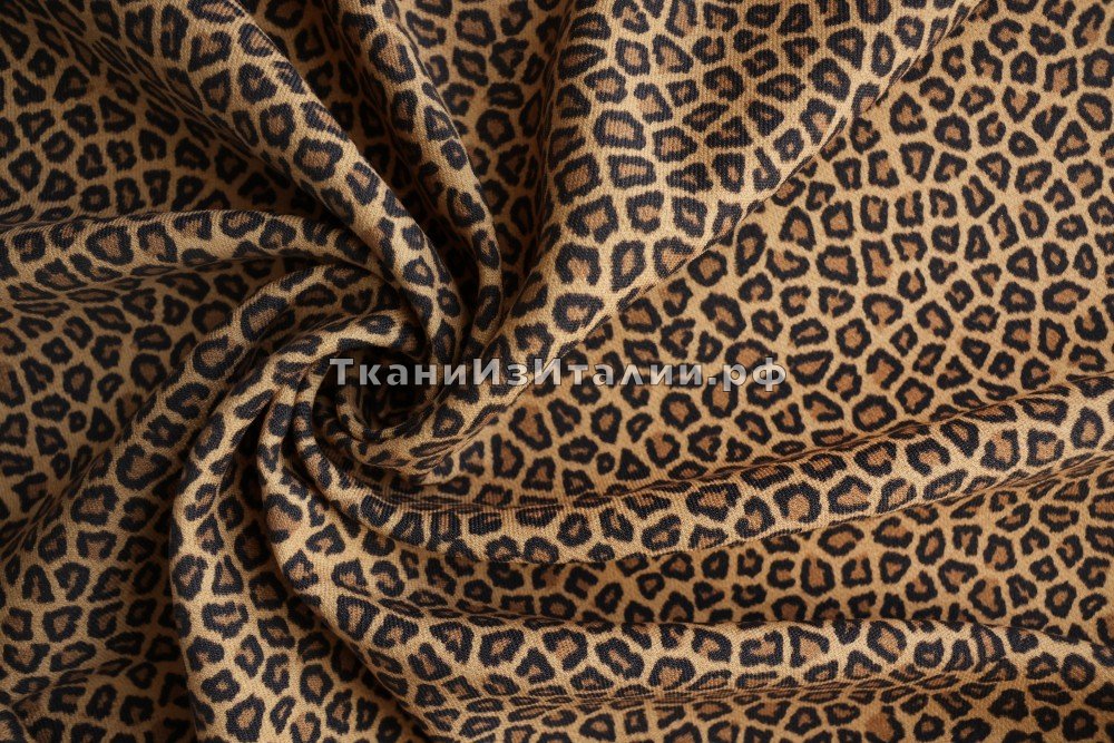 ткань желто-песочная леопардовая шерсть с эластаном, костюмно-плательная шерсть леопард бежевая Италия