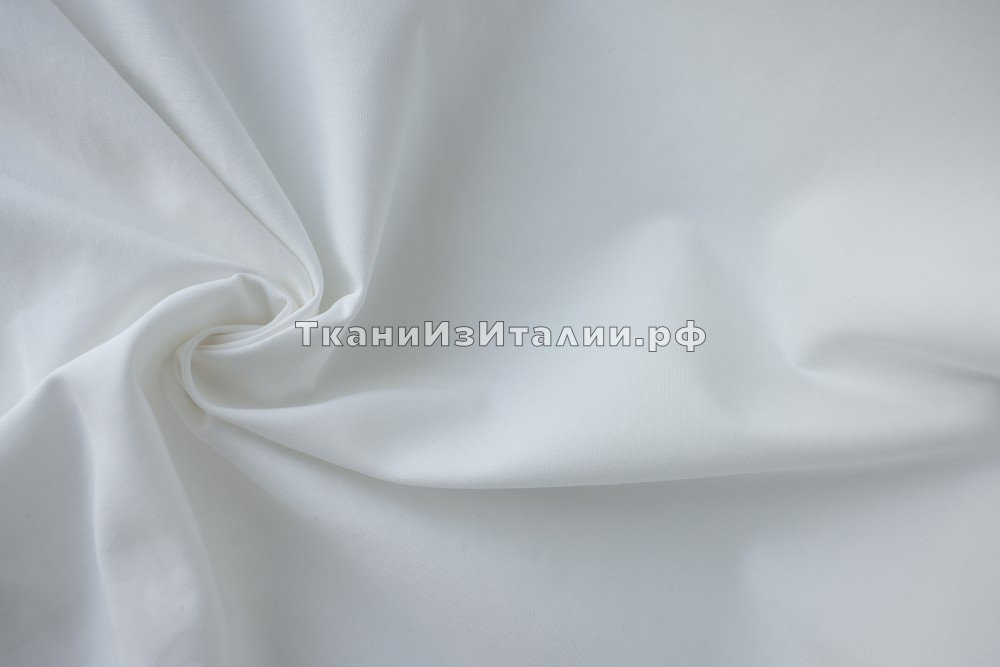ткань белый хлопок (костюмный), Италия