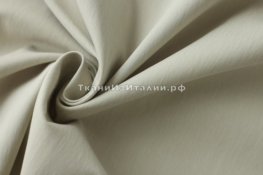 ткань плотный хлопок светло-серого теплого цвета (джинсовка), Италия