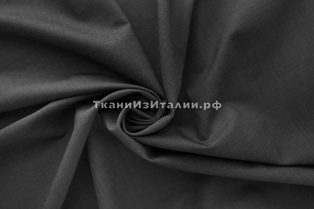 ткань костюмная шерсть серо-черная в точку, Италия