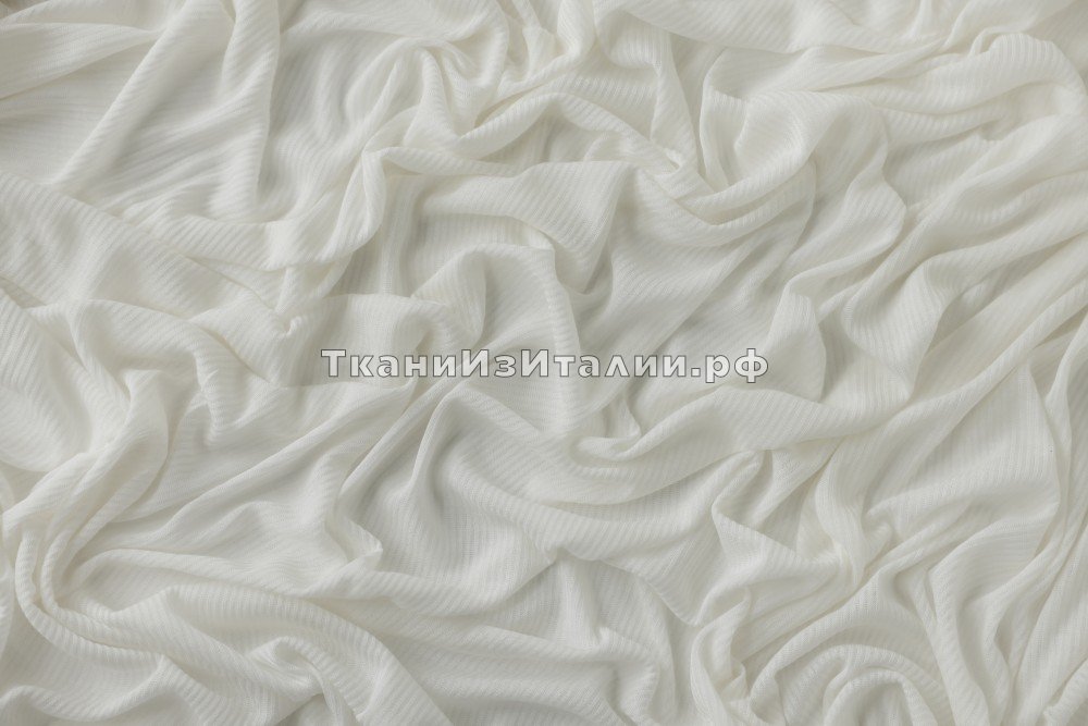 ткань белый трикотаж лапша из хлопка и шелка, Италия