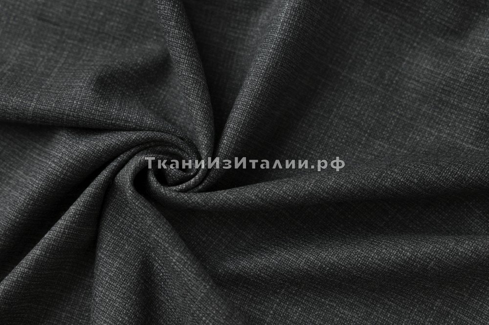 ткань костюмная шерсть темно-серый меланж, Италия