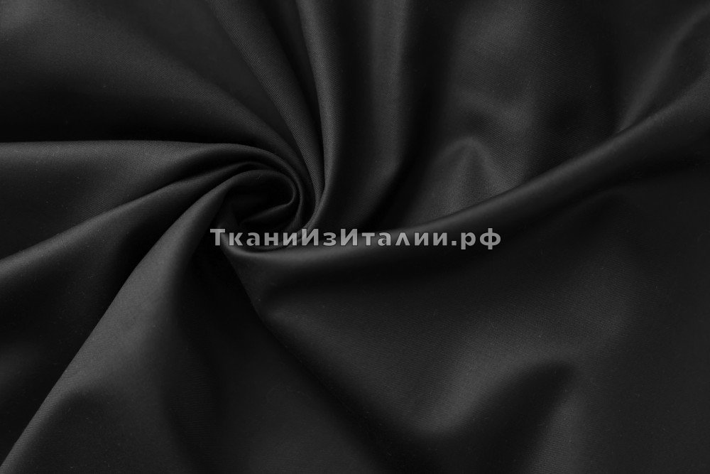 ткань костюмно-плательная шерсть черная, Италия